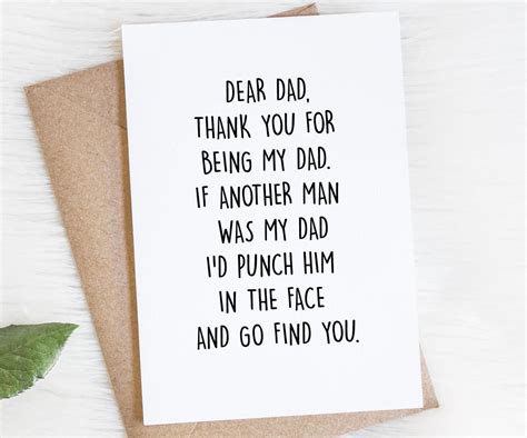 Funny Card Messages For Dad - Free Printable Templates:
