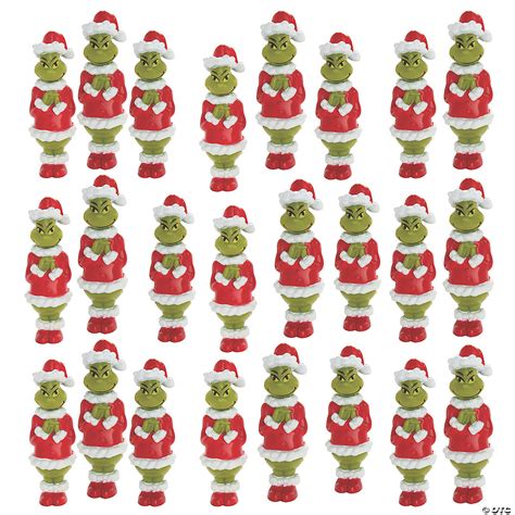 1" x 3 1/2" Bulk 72 Pc. Dr. Seuss™ The Grinch in Santa Suit Vinyl Toys ...