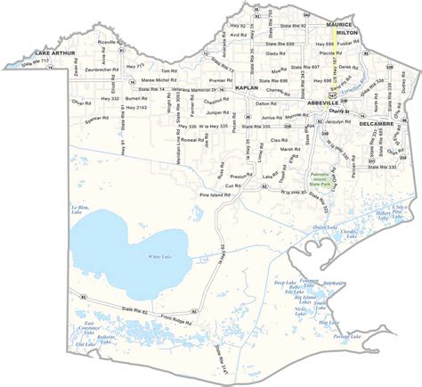 Vermilion Parish Map, Louisiana - US County Maps