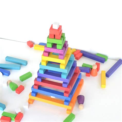 JoGenii - Cuisenaire Math Play Rods - 64 Pieces - Chitrani