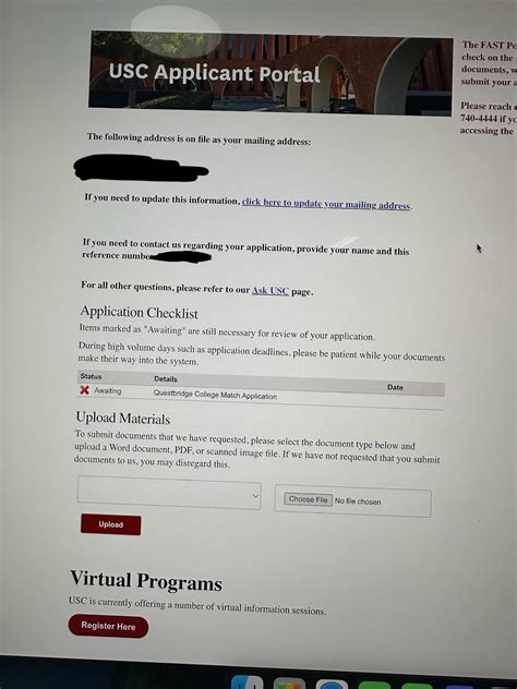 Usc Application Portal