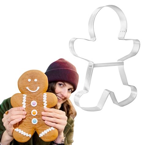 Foose Giant Christmas Cookie Cutter - Large Gingerbread Man, 8.5 in ...