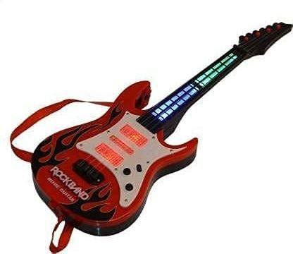 Sakshu Toys Music Toy Guitar Battery Operated Music and Lights Rock ...