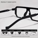 Oversized Retro - Black Square Sunglasses - RB2312 - Rawbare