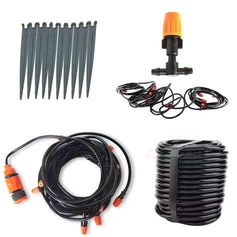 BKR® Automatic Watering Sprinkler System, Attached Mist Cooling Kit ...