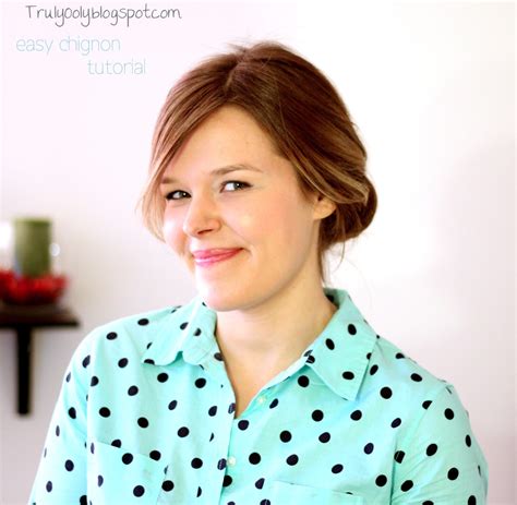 Easy Chignon Tutorial 的图像结果