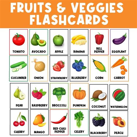 Vegetable Flashcards For Kids: Flashcards Vegetable – FJCY