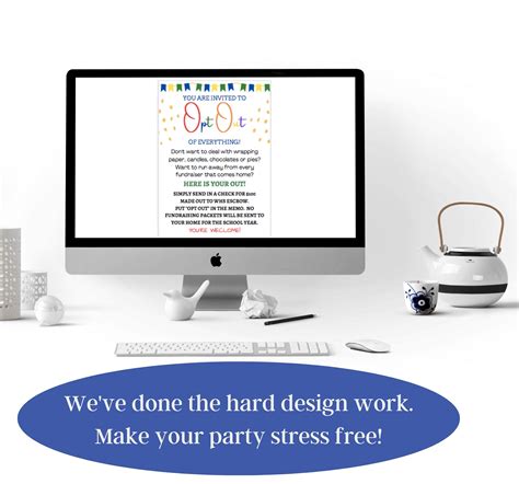 EDITABLE OPT OUT Fundraiser Template | Pto Invitation | Fundraise ...