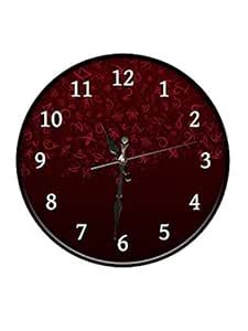 Buy 999STORE Printed red Pattern Wall Clock Online at Low Prices in ...