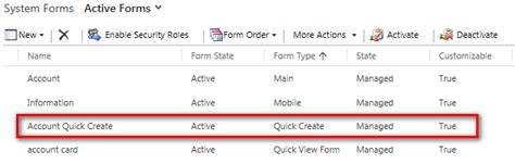 Image result for Quick Create Form