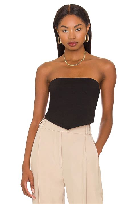 Susana Monaco Handkerchief Tube Top in black | REVOLVE