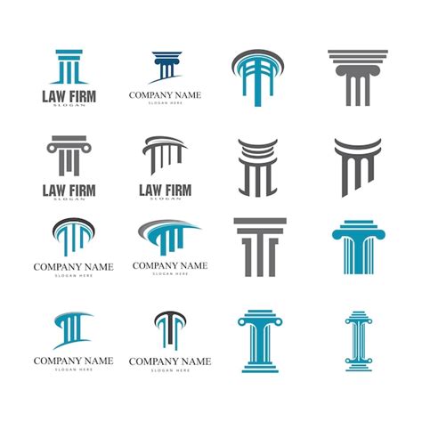 Starożytne kolumny filarowe Grecki Rzym Ateny Projekt logo ...
