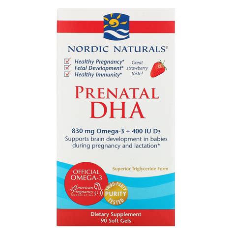 Nordic Naturals, Prenatal DHA, Strawberry, 90 Soft Gels - iHerb