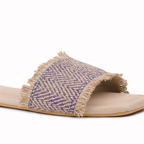 Jute Chevron Slides – NOOSH