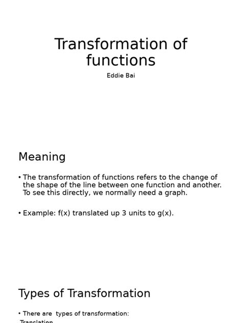 Example of Function Transformation 的图像结果