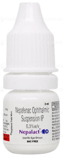 Nepalact Od Eye Drops 3 Ml - Uses, Side Effects, Dosage, Price | Truemeds