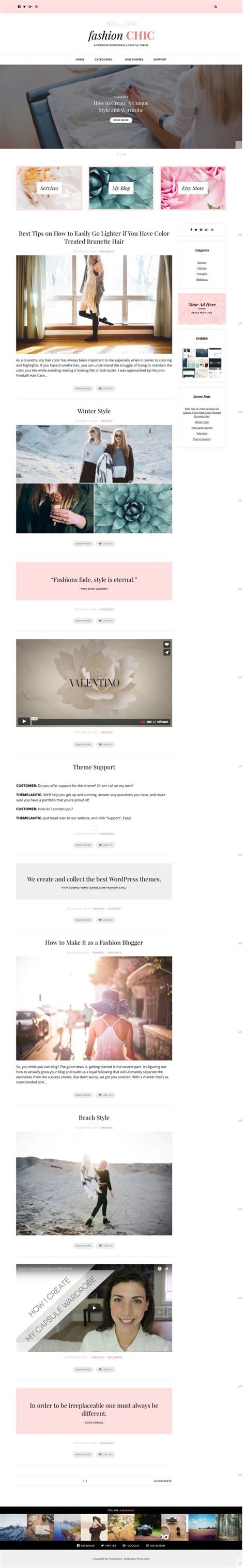 Chic Lite WordPress Theme 的图像结果