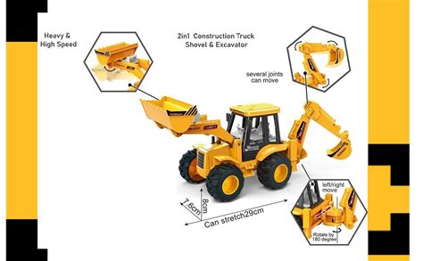 PANSHUB Plastic Unbreakable Construction 2 in 1 Small Size Excavator ...