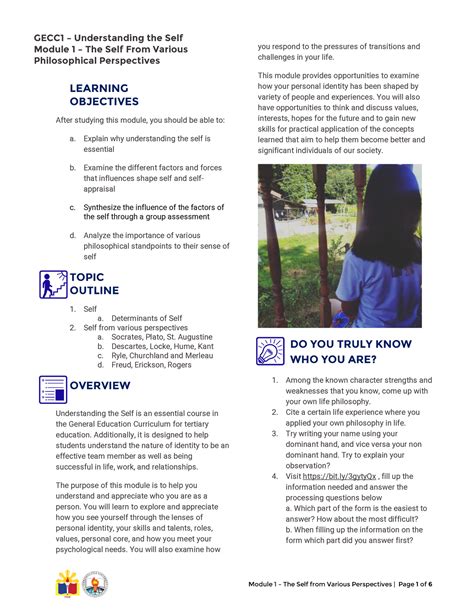 Image result for Understanding the Self Module 1