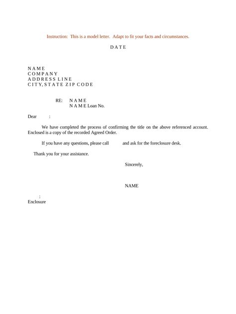 Foreclosure Notice Letter Template - Blank Fillable Template | Fill Out ...