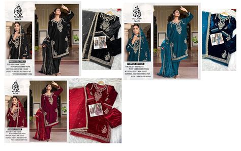70 Al Qasr Readymade Velvet Suits – Kavya Style Plus