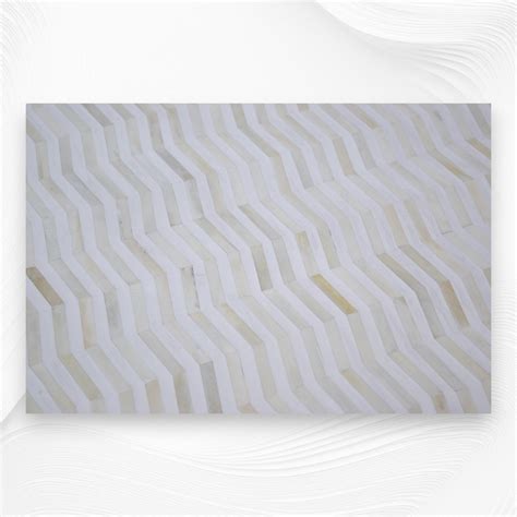 Bone Inlay Chevron Top Center Table Polished Base – Luxury Handicrafts