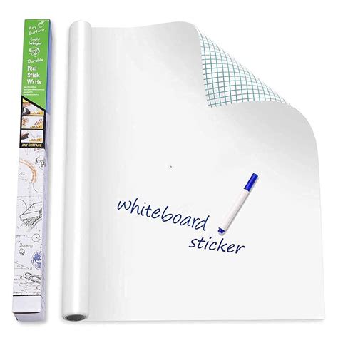 Tusmad White Board Sheet with 1 Marker | 1PC White Board Wall Sticker ...