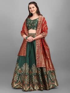 PURVAJA Printed Semi Stitched Lehenga Choli - Buy PURVAJA Printed Semi ...