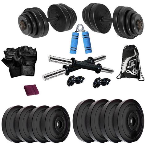 Bodyfit 20Kg Fitness Dumbbell Set Home Gym Kit – Sportswing.in