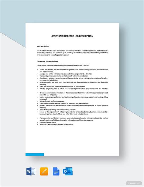 Image result for Assistant Program Director Job Description