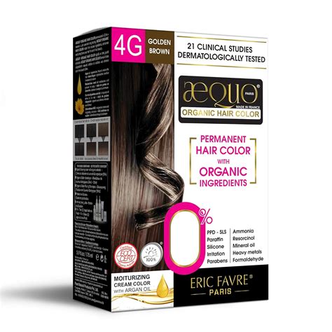 Aequo Organic Cream Hair Color for Women 4G Golden Brown 170ml ...