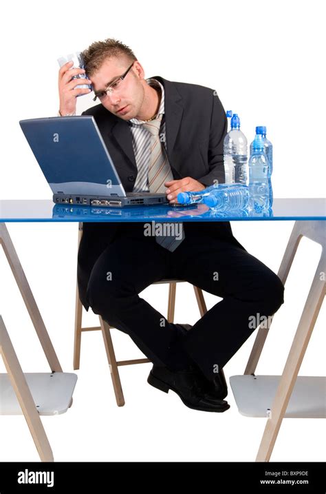 Businessman Working at Desk 的图像结果