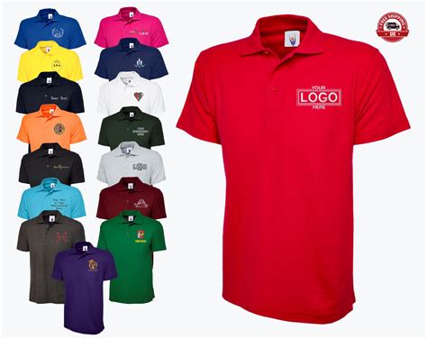 Custom Embroidery Polo Shirt, Personalised Logo-any Text Golf Polo ...