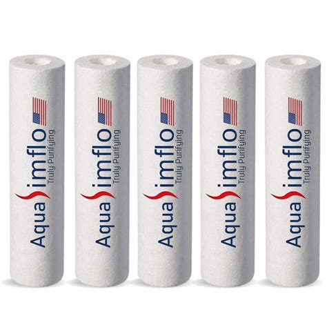 Aqua Simflo 10 Inch High Density Spun Pre-Filter (5 Micron PP Spun ...