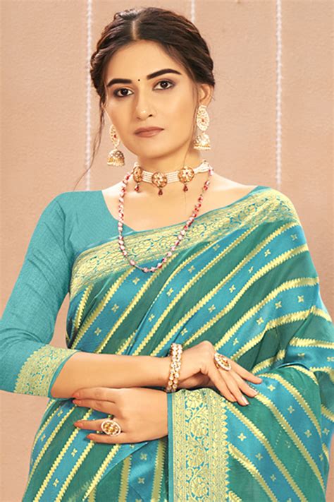 Buy Blue Dual Tone Cotton Saree online-Karagiri