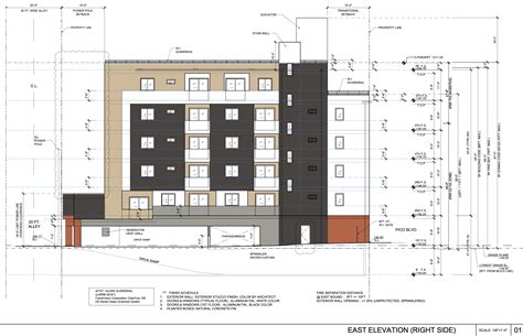 Vertical Stacking and Circulation Define a Six-Story Apartment Building ...