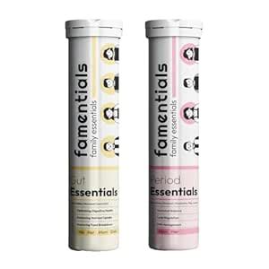 Famentials Combo Of Gut & Period Essentials |Flavour Lemon & Cola |15 ...