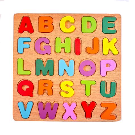 Mother Touch Toys - Wooden Capital Letter Board: Learn ABCs & More ...