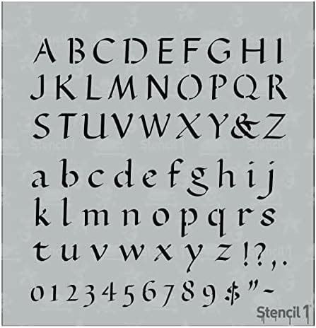 Stencil1 Calligraphy Font Stencil 1/2" Alphabet Letters Painting Craft ...