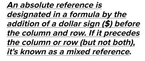 How is a mixed cell address different from relative and absolute cell ...