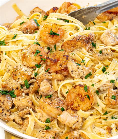 Chicken Shrimp Alfredo | Recipe | Chicken and shrimp alfredo, Chicken ...