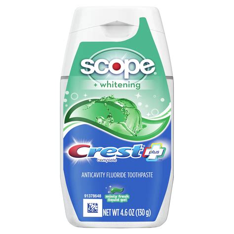 Crest Complete Plus Scope Minty Fresh Liquid Gel Toothpaste 4.6 oz ...