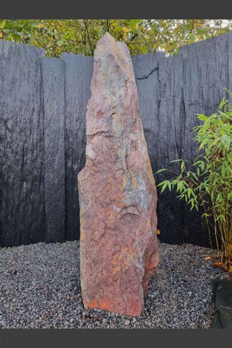 Monolith Schiste rouge-coloré 162cm de haut - Schiste - Pierres ...