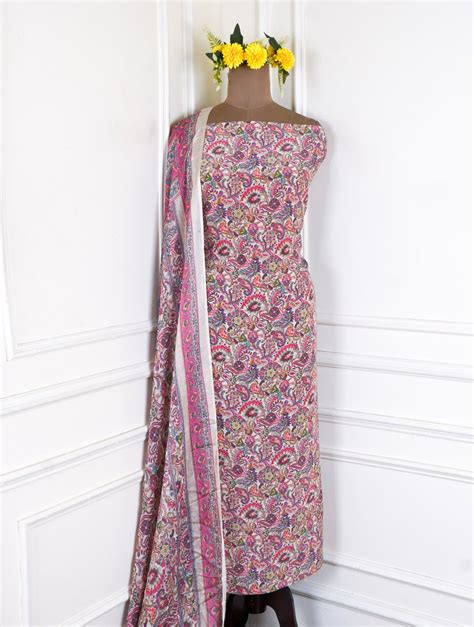 Crepe Baby Pink Unstitched Suit – CHAWLA SILK STORE