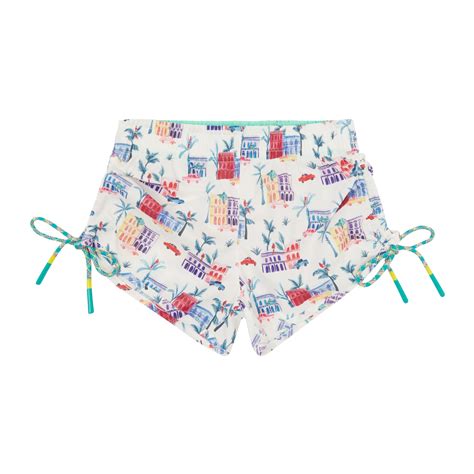 Cuba Print Girls Swim Shorts - LM Bambini
