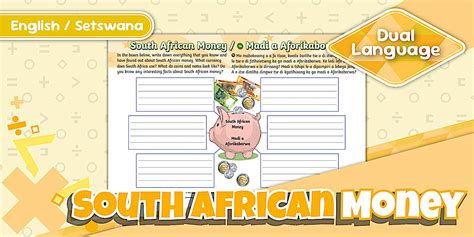 Grade 4 Maths - South African Money Mind Map - Map - Setswana/English (CAPS