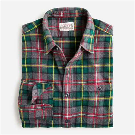 J.Crew: Midweight Flannel Workshirt For Men