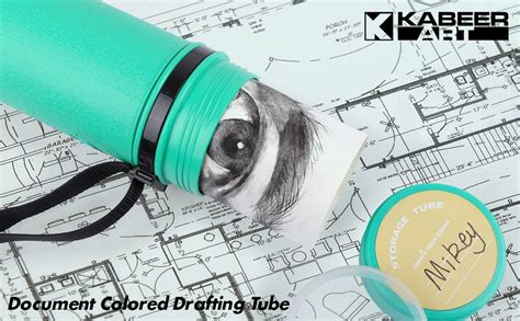 Kabeer Art Document Colored Drafting Tube - Plastic Storage Tube ...