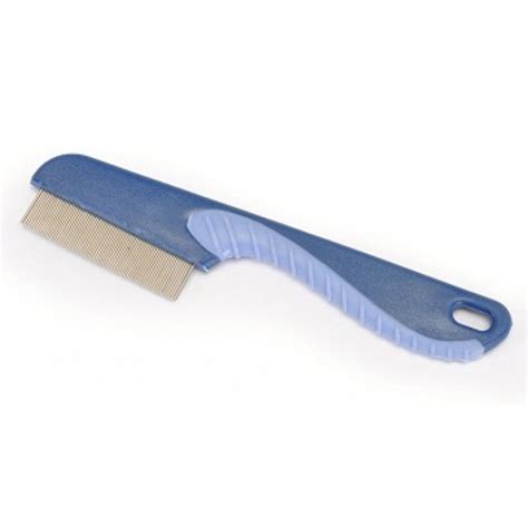 FLEA COMB PL+RUBBER HANDLE