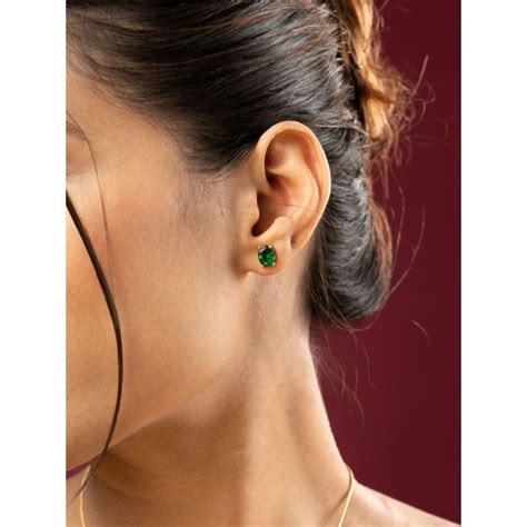 Buy VIRAASI Gold-Plated Elegant Emerald Green Necklace Set Online